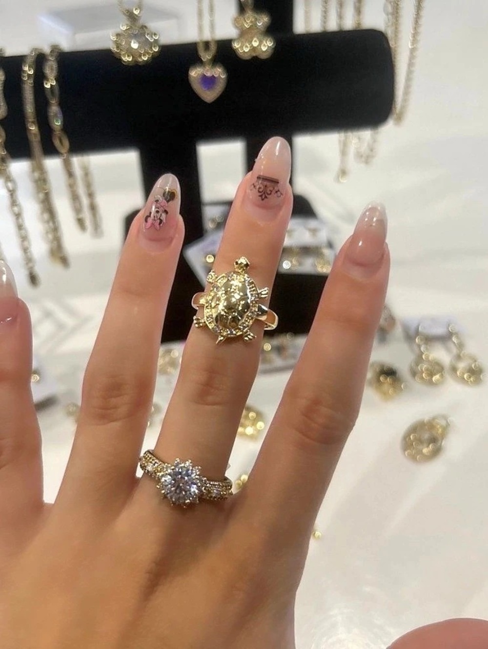 Xuping Gold-Tone Rhinestone Jewelry Rings - Picture 6 of 17